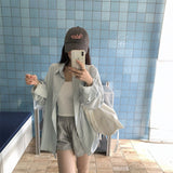 カラーストライプオーバーシャツ