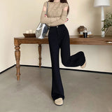 マットシンプルフレアパンツ