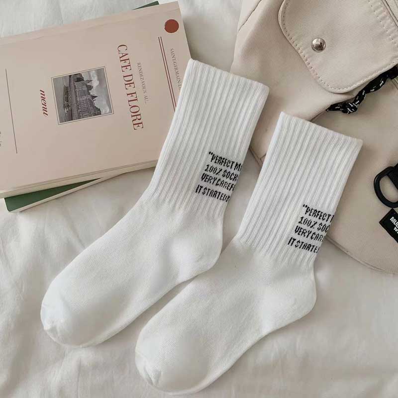 バックロゴリブソックス