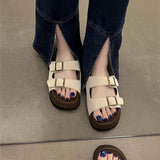 スウェードコンフォートサンダル