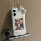 ラメストーンリボンiPhoneケース