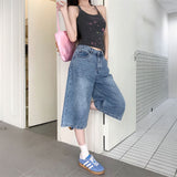 ルーズミドルハーフデニム