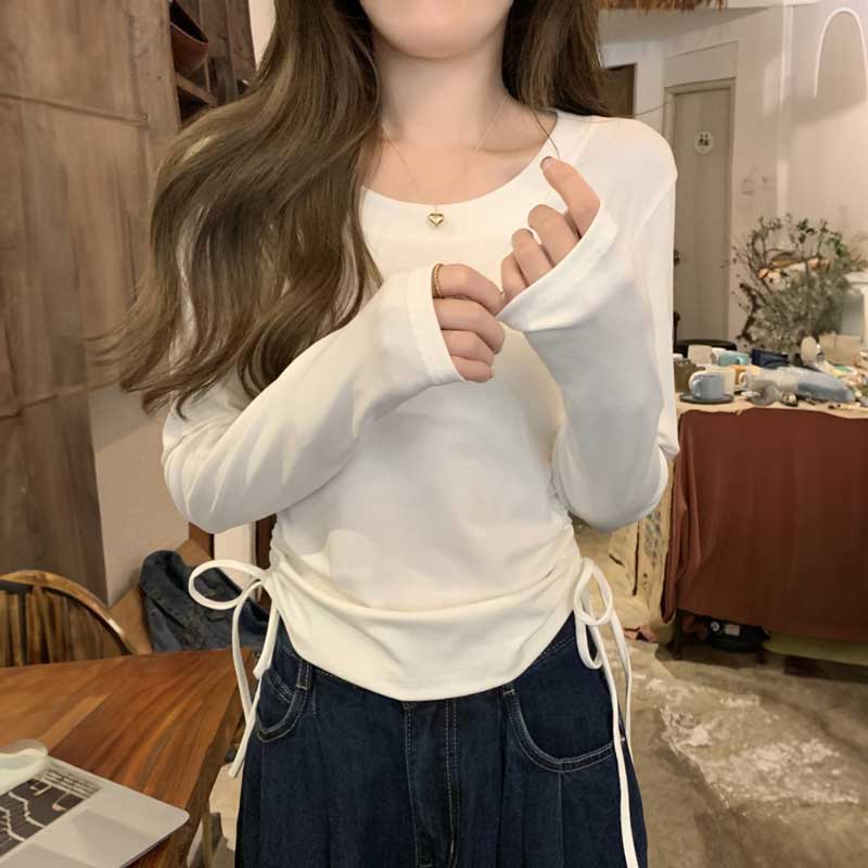 サイドレースアッププレーンロンT