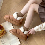 バックリボンスムースブーツ