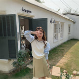 レイヤードベストブラウス