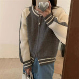 ラグランリブニットスタジャン