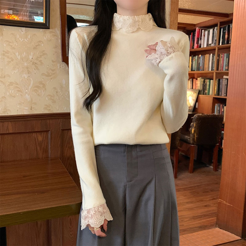 クラシックレースフリルトップス