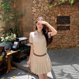 サマーポロニット&ニットスカートSET