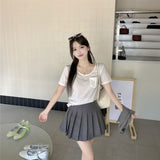 フェイクカーディガン&TシャツSET