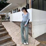 ボタンネックラビットロンT