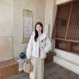 レースネックミニリボンニット