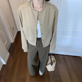 ワンカラーシンプルブルゾン