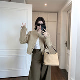 ワンカラーシンプルブルゾン