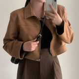 ジップスウェードジャケット