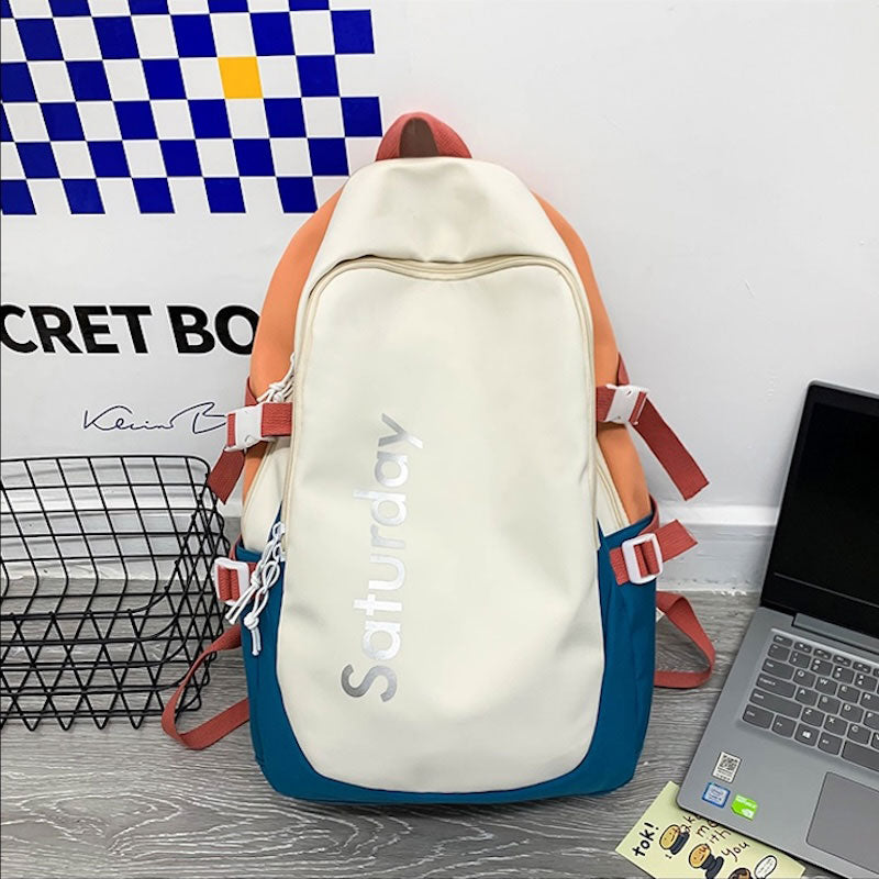 カラージップフロントロゴリュック