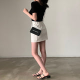 アシンメトリーリブニット