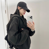 カジュアルワンカラーウィンドブレーカー