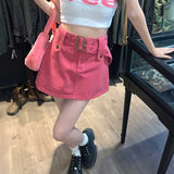 ワイドベルトタイトミニスカート