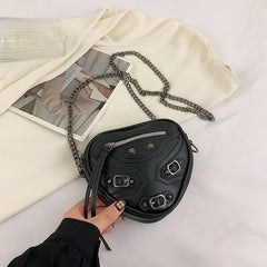 ハートレザーショルダーバッグ