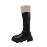 ファーアクセントレザーブーツ