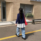 ハートボタンコントラストカーディガン