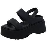 厚底ダブルベルトイージーサンダル