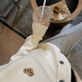 ベア刺繍カラーカーディガン