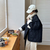 ノーカラーキルティングジャケット