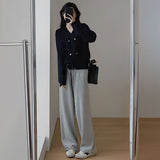 ダブルボタンルーズカーディガン