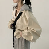 レイヤードデザインレザーパーカー