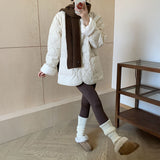 ノーカラーキルティングジャケット