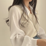 レイヤードシャツベストトップス