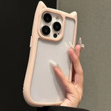 【iPhone17対応】ピンクリボンキャットiPhoneケース