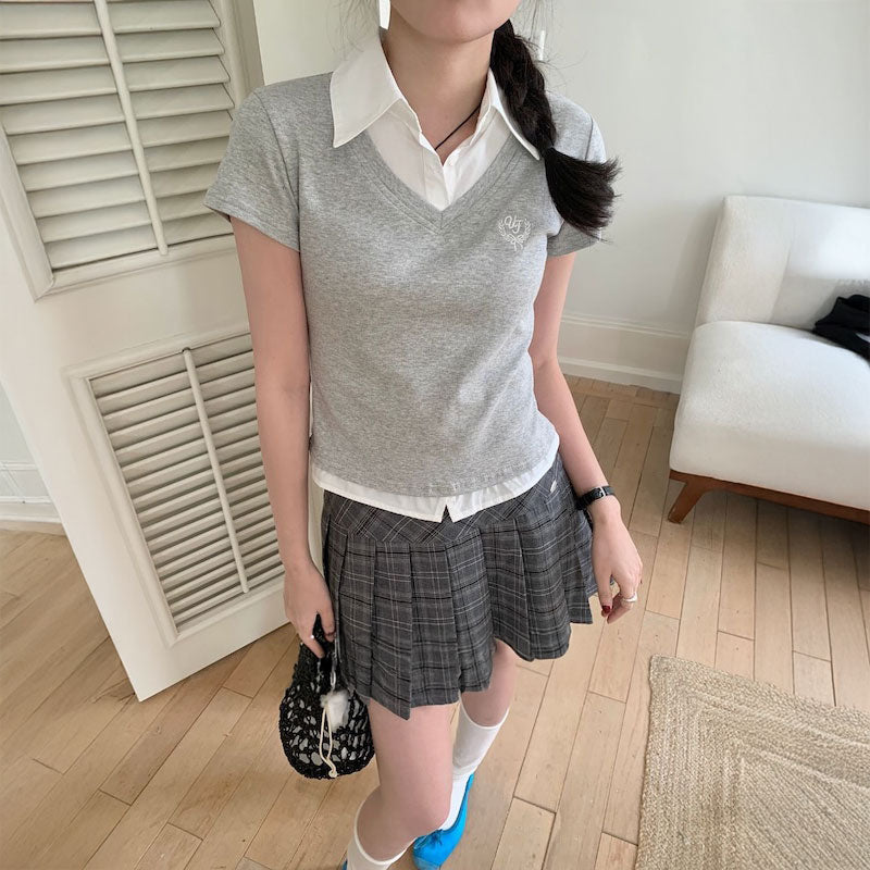 アメリカンレイヤードシャツトップス