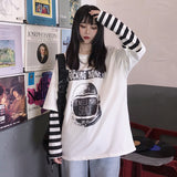 ボーダーレイヤードトップス