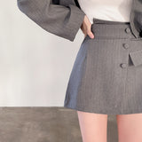 クロップドジャケット&ミニスカートSET