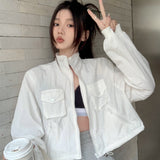 Wポケットクロップドウィンドブレーカー