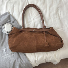 スウェードワイドトートバッグ