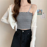 シャーリングギャザーキャミソール