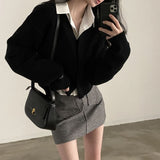 インボタンカーディガン