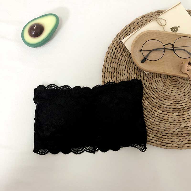 総レースフリルチューブトップ