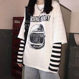 ボーダーレイヤードトップス