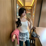 ダブルレースチュニックキャミソール