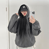 カジュアルワンカラーウィンドブレーカー