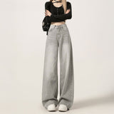 ライトグレーウォッシュストレートデニム