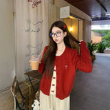 リボンレイヤードニットトップス