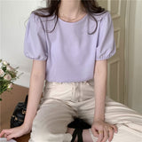 シンプルカラーパフTシャツ