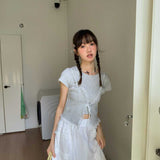 レースフリルレイヤードトップス