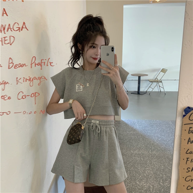 ワンポイントスウェット&ハーフパンツSET