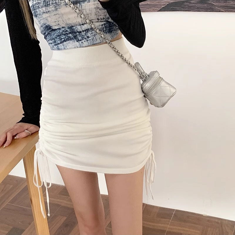 サイドギャザーフィットスカート